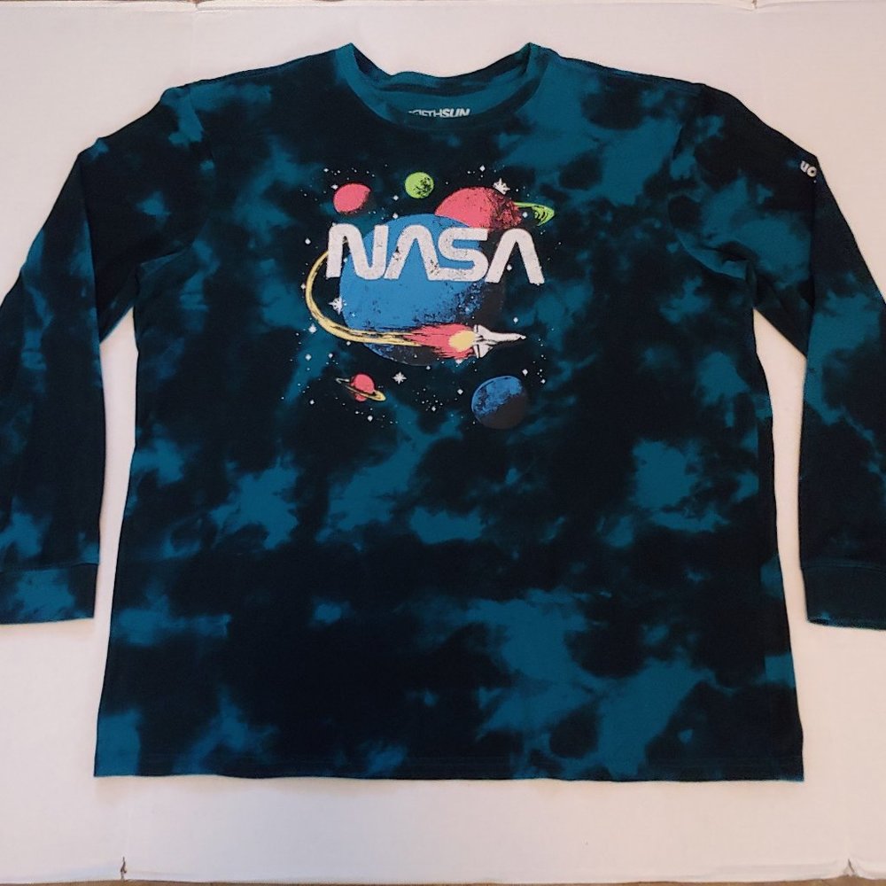NASA tie-dye longsleeve graphic tee